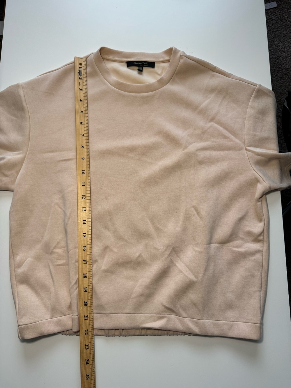 Massimo Dutti Short Sleeve Top Elastic Crop Hem Women’s size small - Picture 7 of 9